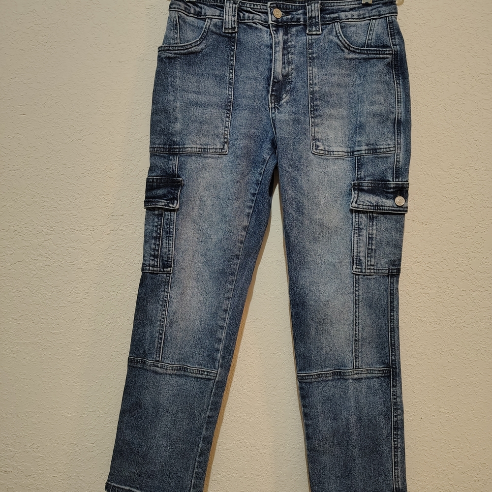 Kan Can Denim Utility Gorpcore Cargo Pants Women's Size 7/27 Workwear Casual